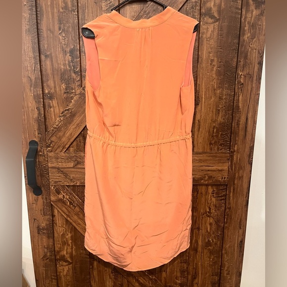 Cynthia rowley NWT women’s 100% silk peach colored sleeveless dress midi size 10 - Picture 4 of 7